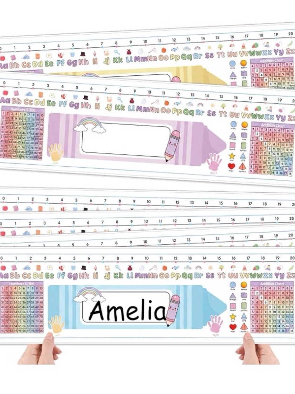 Personalized Kids Desk Name Plate - Crayon Design
